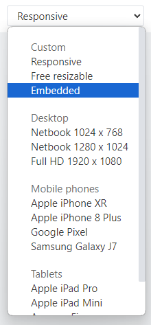 Emulator-Dropdown