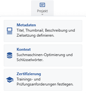 Projekt-Menu
