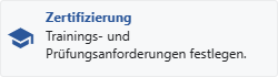Zertifizierung-Menu